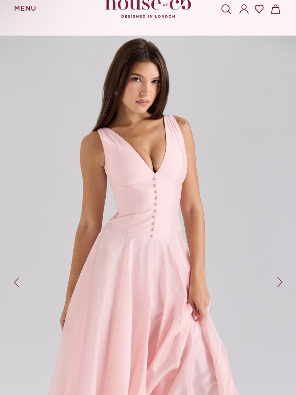 House of CB SAMIRA

Pink Chiffon Button Midi Dress